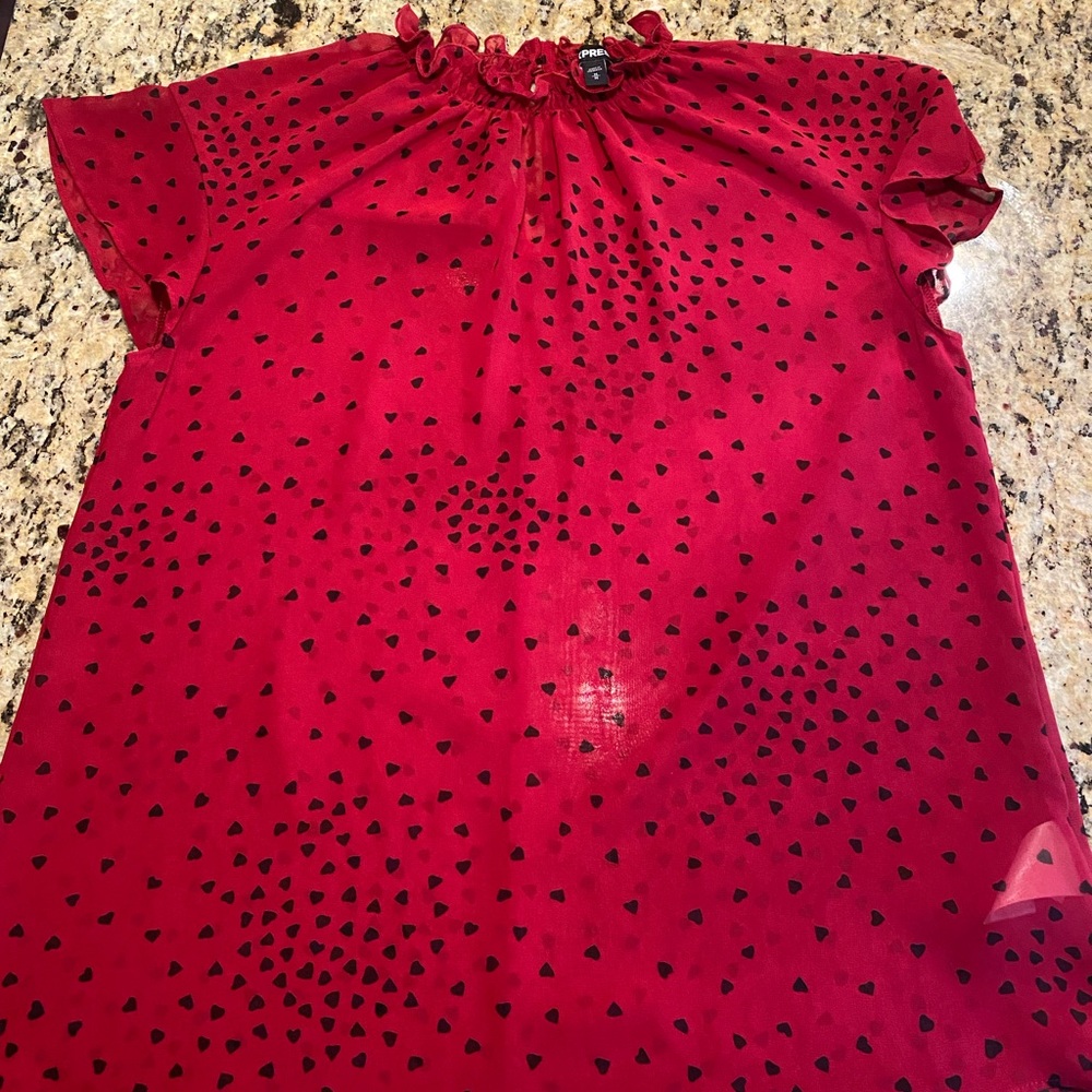 Sheer Red Express Top